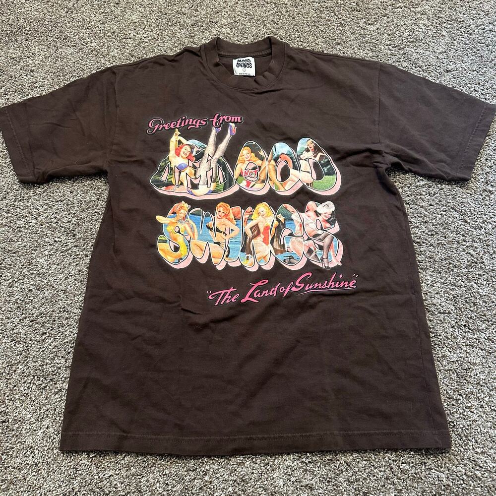 MOOD SWINGS Men's Not In The Mood T-Shirt Size L In Brown